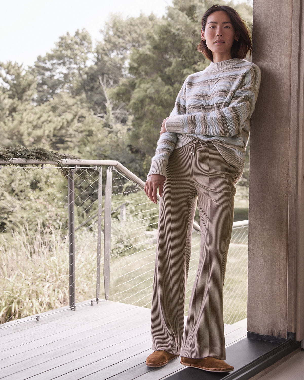 Talbots OTTOMAN RIB STRAIGHT LEG PANTS