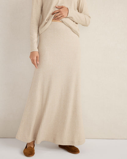 Talbots LUREX RIB KNIT MAXI SKIRT