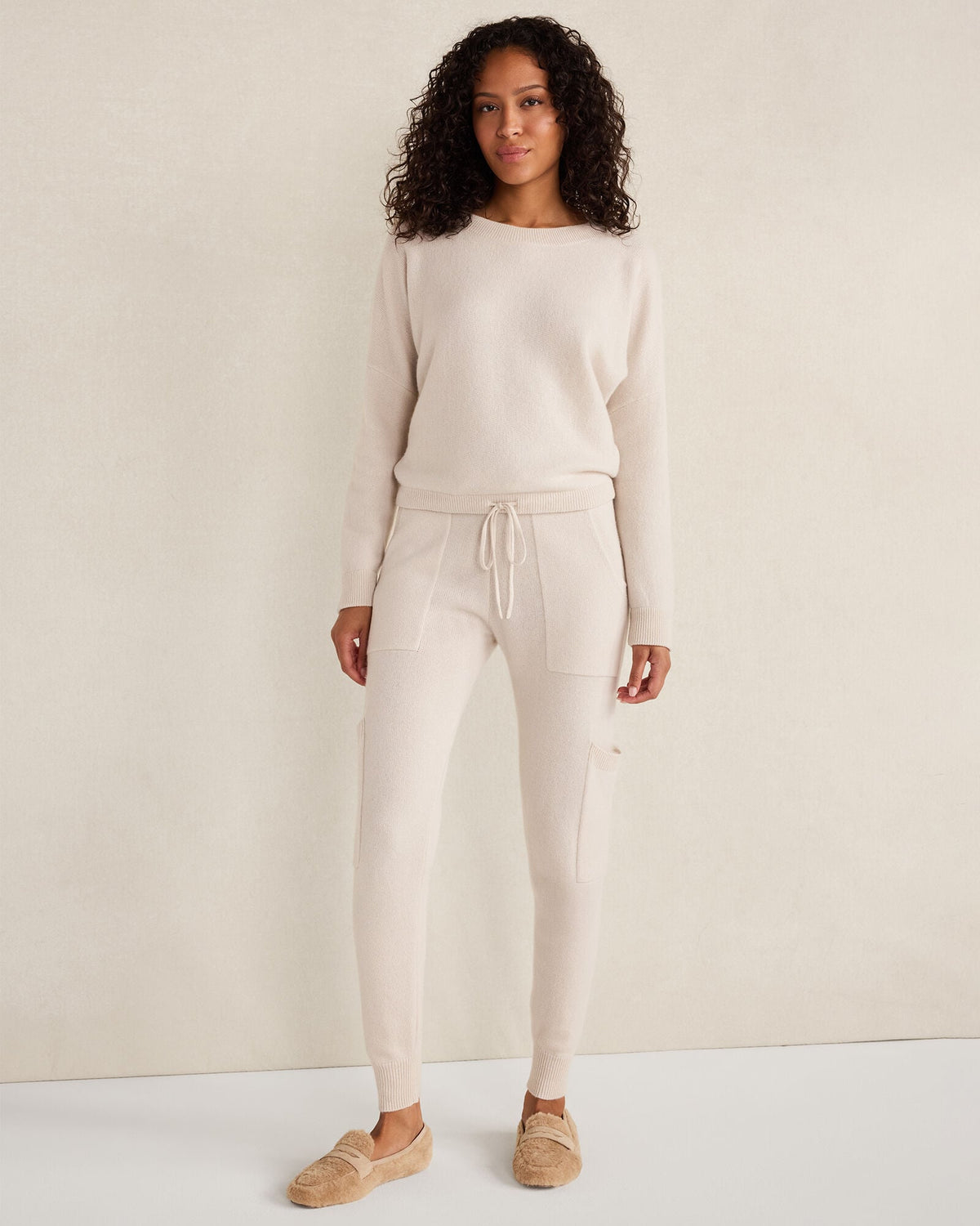 Talbots CASHMERE TIE-FRONT CREWNECK SWEATER