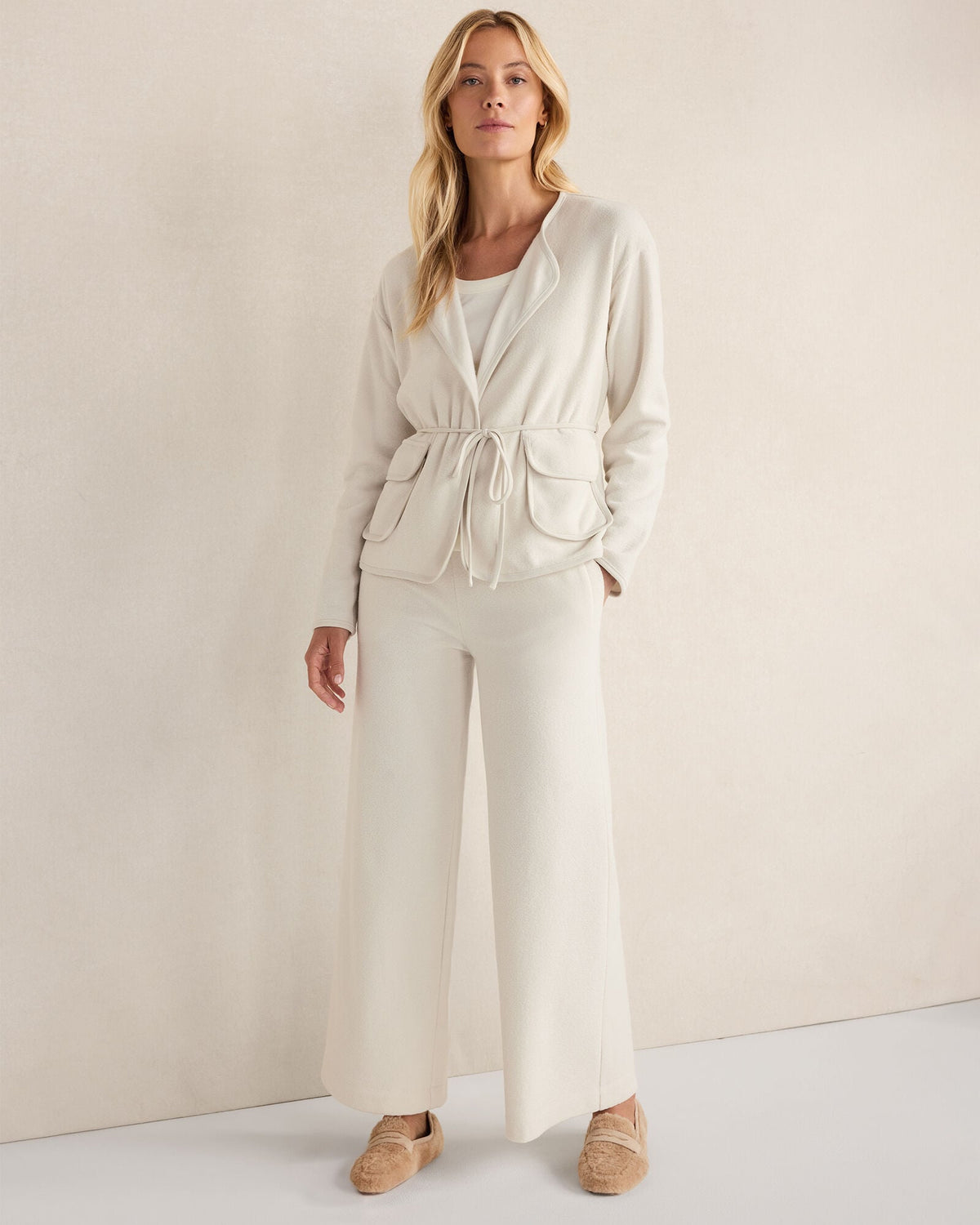 Talbots BRUSHED TERRY OPEN FRONT JACKET