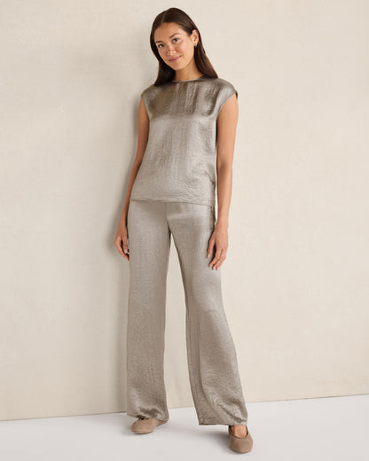 Talbots LUXE CRINKLE SHINE TOP