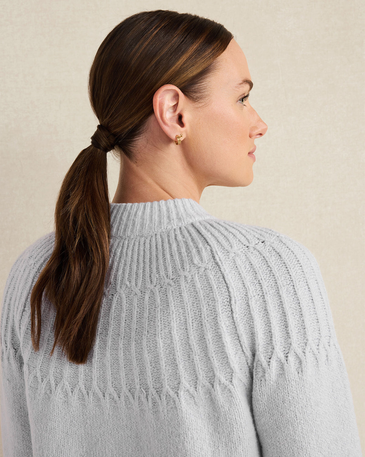 Talbots ORGANIC COTTON BLEND FAIR ISLE STITCH BOMBER