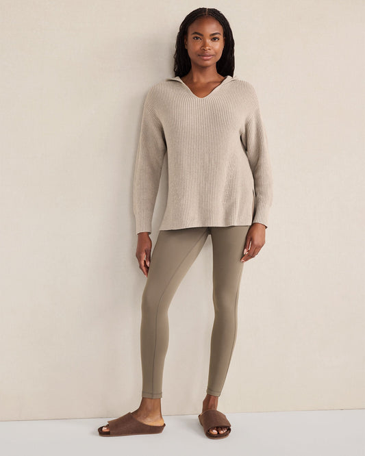 Talbots ORGANIC COTTON CASHMERE SHAKER STITCH HOODIE