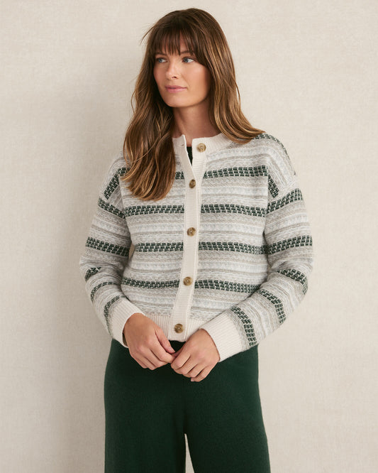 Talbots WOOL BLEND FAIR ISLE CARDIGAN