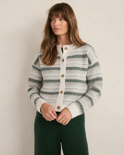 Talbots WOOL BLEND FAIR ISLE CARDIGAN