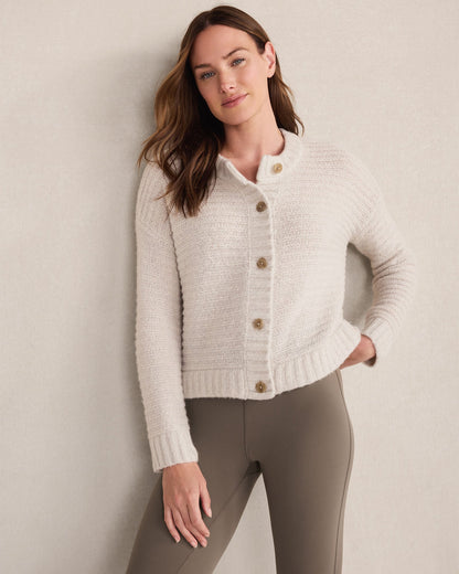 Talbots MERINO WOOL CASHMERE LINK STITCH CARDIGAN