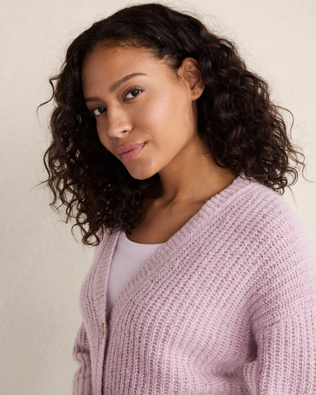 Talbots MARLED CASHMERE CARDIGAN