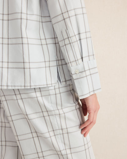Talbots LIGHTWEIGHT FLANNEL WINDOWPANE PAJAMA TOP