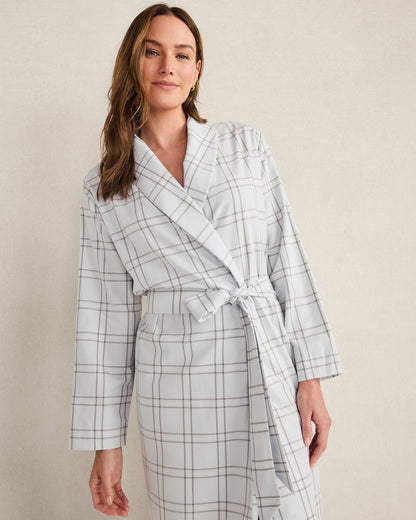 Talbots LIGHTWEIGHT FLANNEL WINDOWPANE ROBE