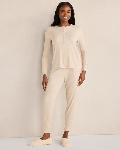 Talbots DRAPEY RIB KNIT HENLEY