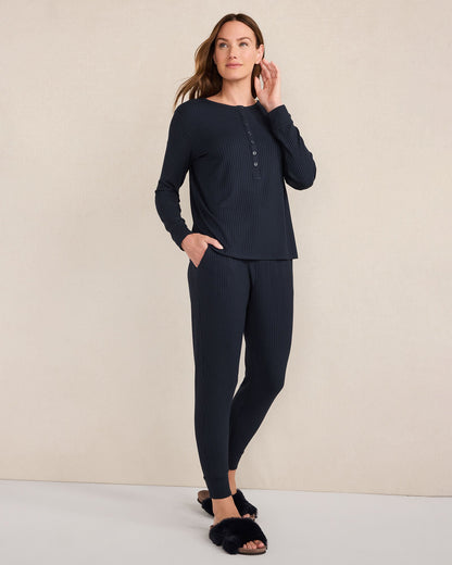 Talbots DRAPEY RIB KNIT HENLEY