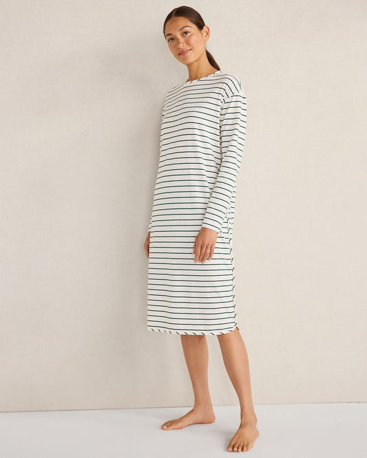 Talbots ORGANIC COTTON JERSEY STRIPE SLEEP DRESS