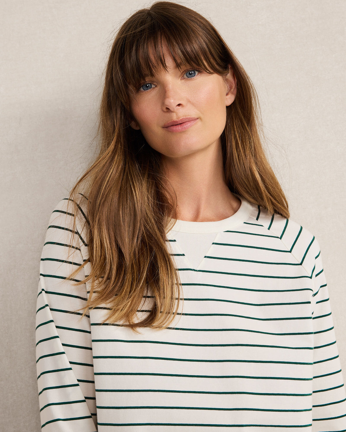 Talbots ORGANIC COTTON JERSEY STRIPE BASEBALL TEE