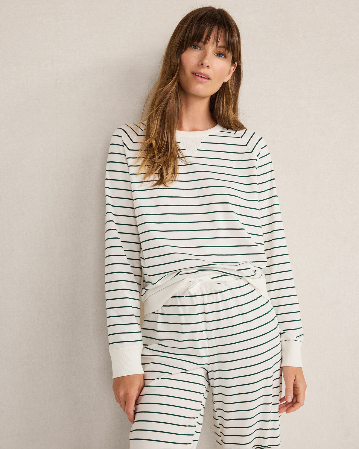 Talbots ORGANIC COTTON JERSEY STRIPE BASEBALL TEE