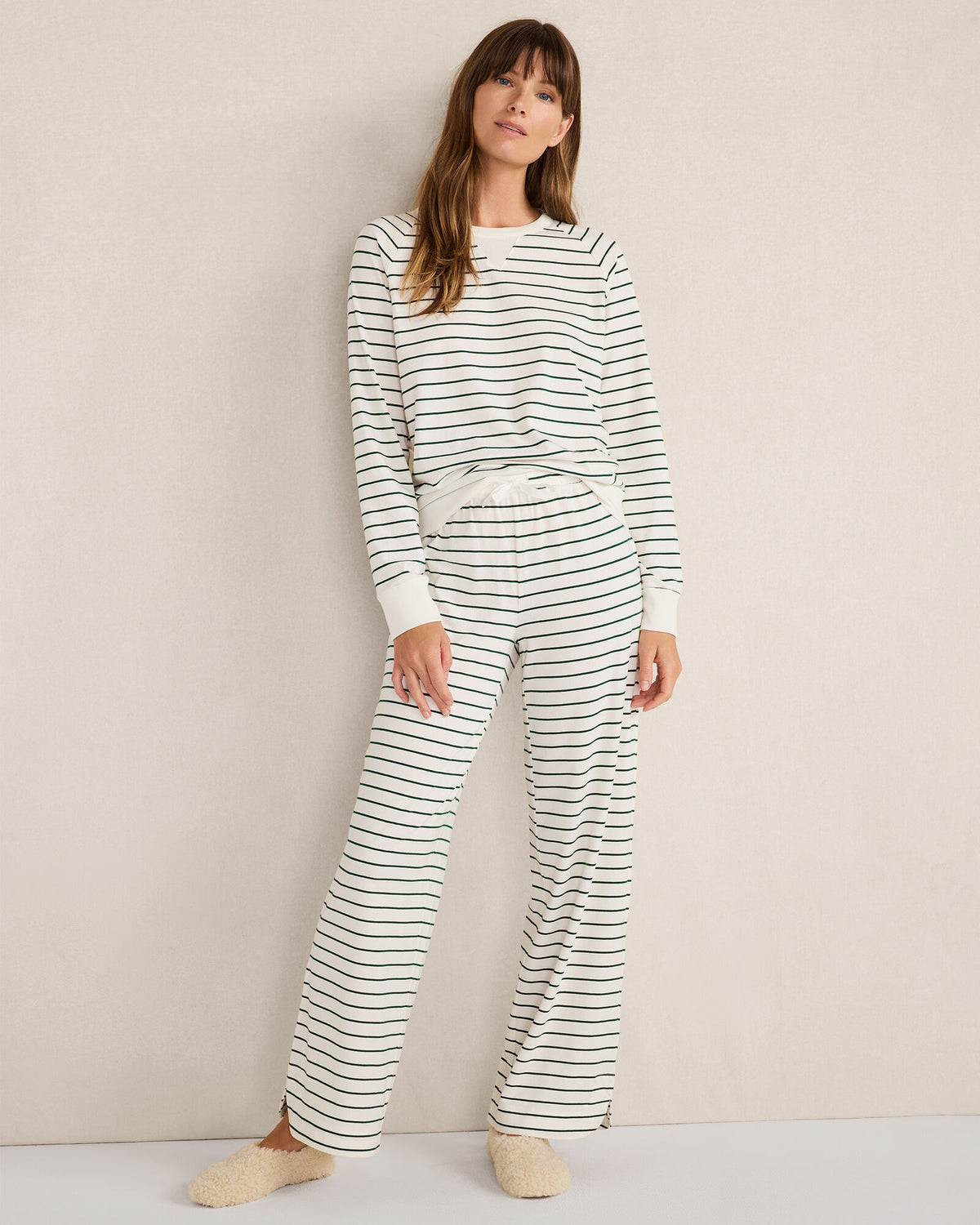 Talbots ORGANIC COTTON JERSEY STRIPE BASEBALL TEE