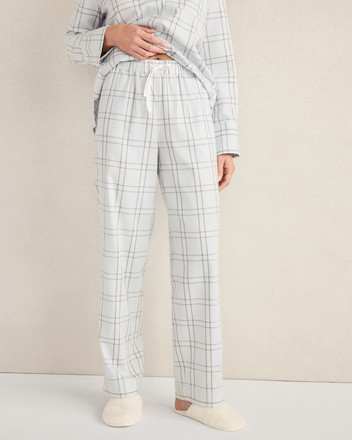 Talbots LIGHTWEIGHT FLANNEL WINDOWPANE PAJAMA PANTS