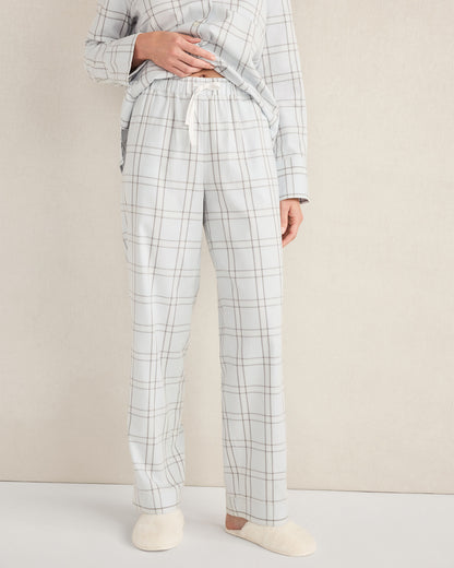 Talbots LIGHTWEIGHT FLANNEL WINDOWPANE PAJAMA PANTS