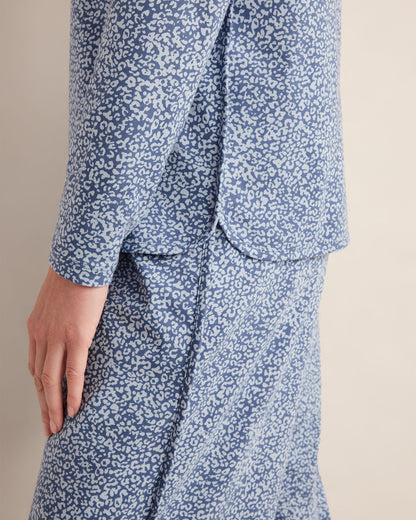 Talbots ORGANIC COTTON JERSEY ANIMAL PRINT PAJAMA TOP