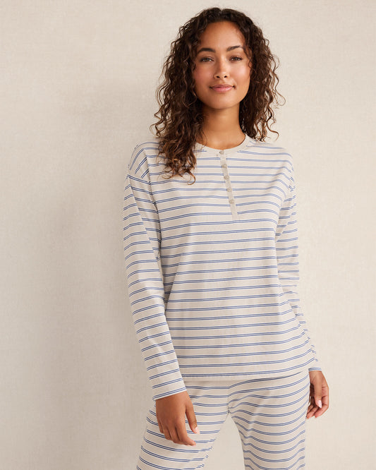 Talbots ORGANIC COTTON JERSEY STRIPE HENLEY