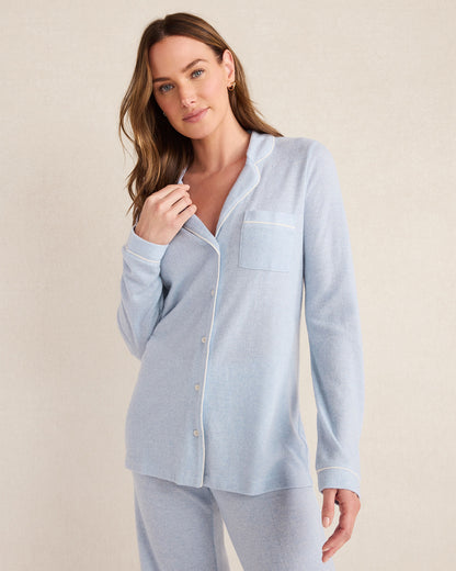 Talbots MARLED KNIT PAJAMA TOP