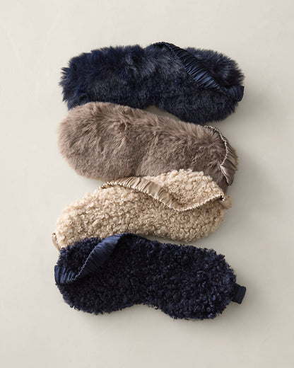 Talbots FAUX FUR + SILK EYE MASK