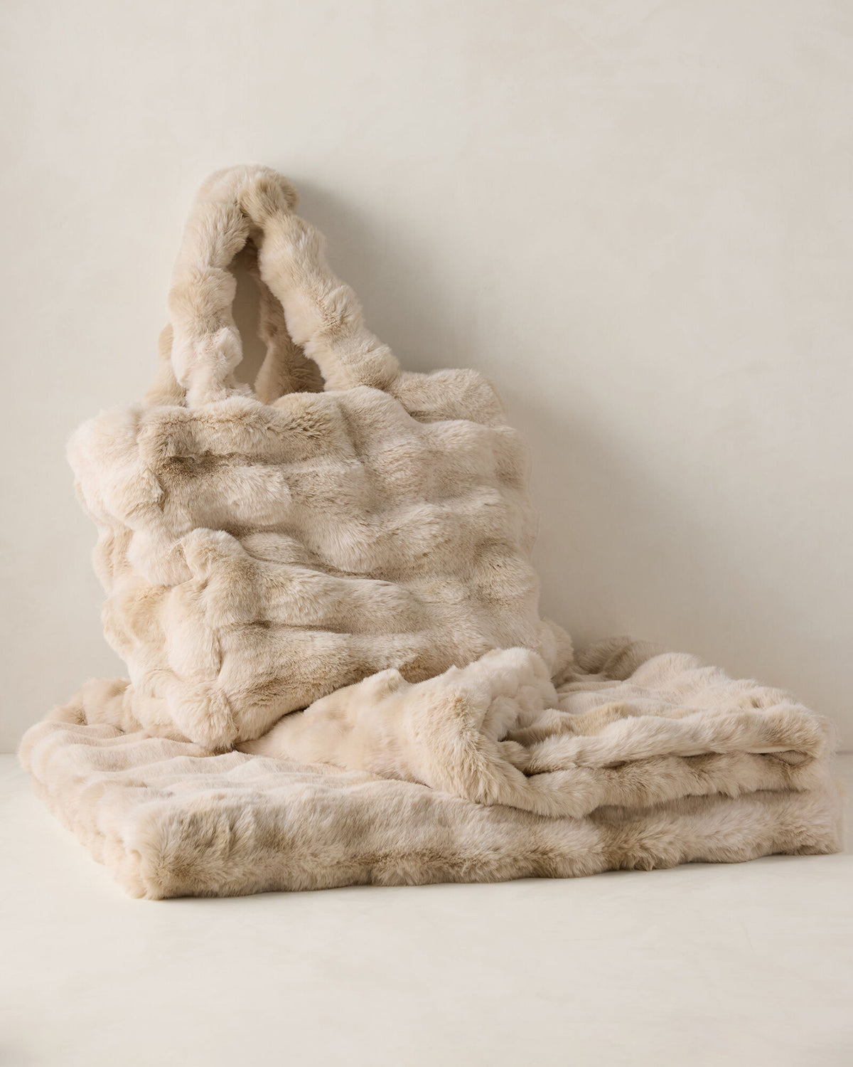 Talbots FAUX FUR THROW BLANKET AND TOTE
