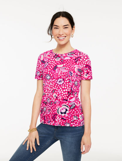 Talbots CREWNECK TEE - JOYFUL JACOBEAN