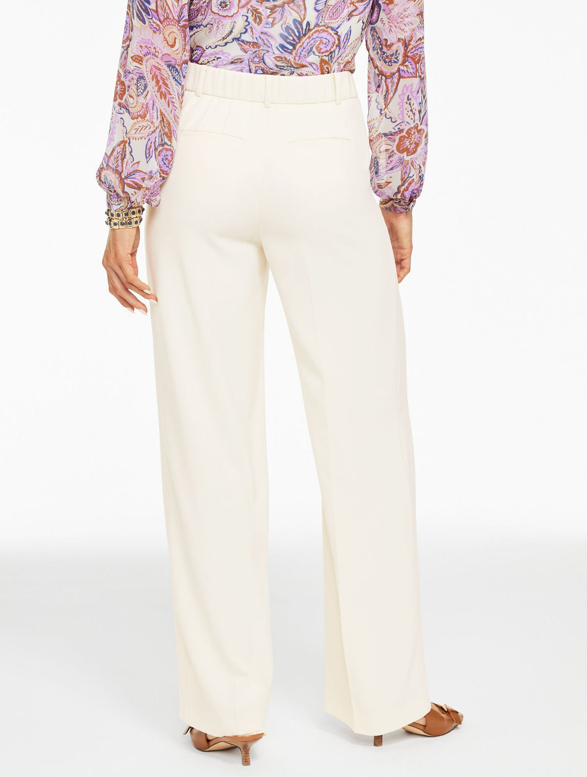 Talbots WIDE LEG POLISHED CREPE PANTS