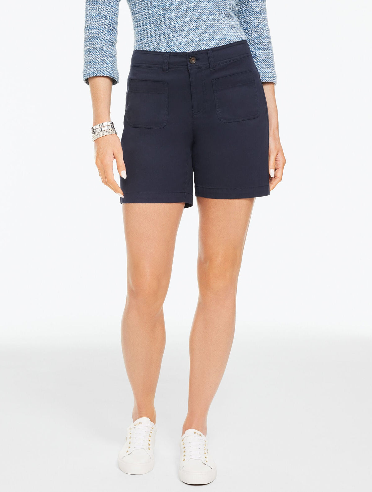 Talbots PATCH POCKET TWILL SHORTS - COLORS