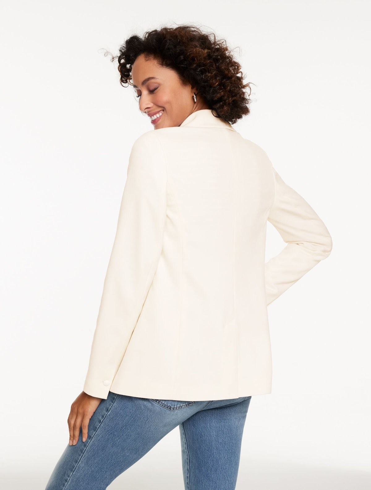 Talbots SINGLE BUTTON TWILL BLAZER