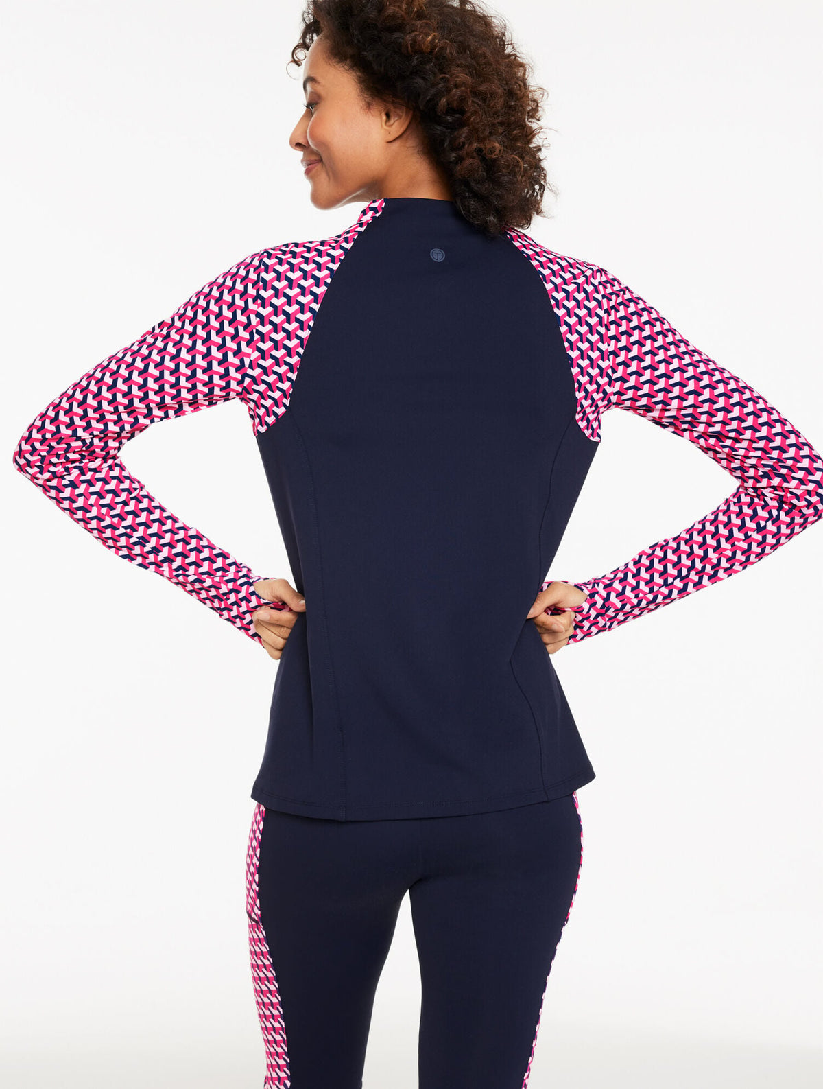 Talbots PERFORMANCE COMPRESSION HALF-ZIP PULLOVER - GEO