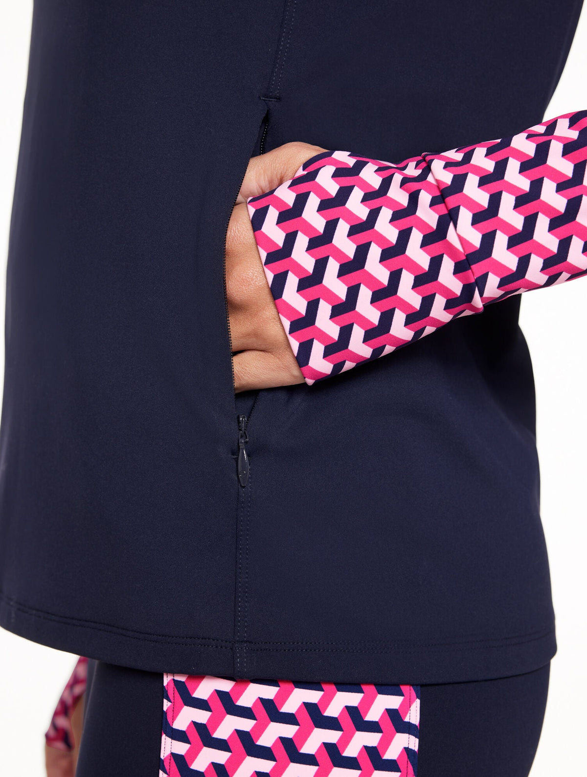 Talbots PERFORMANCE COMPRESSION HALF-ZIP PULLOVER - GEO