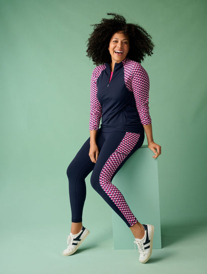 Talbots PERFORMANCE COMPRESSION HALF-ZIP PULLOVER - GEO