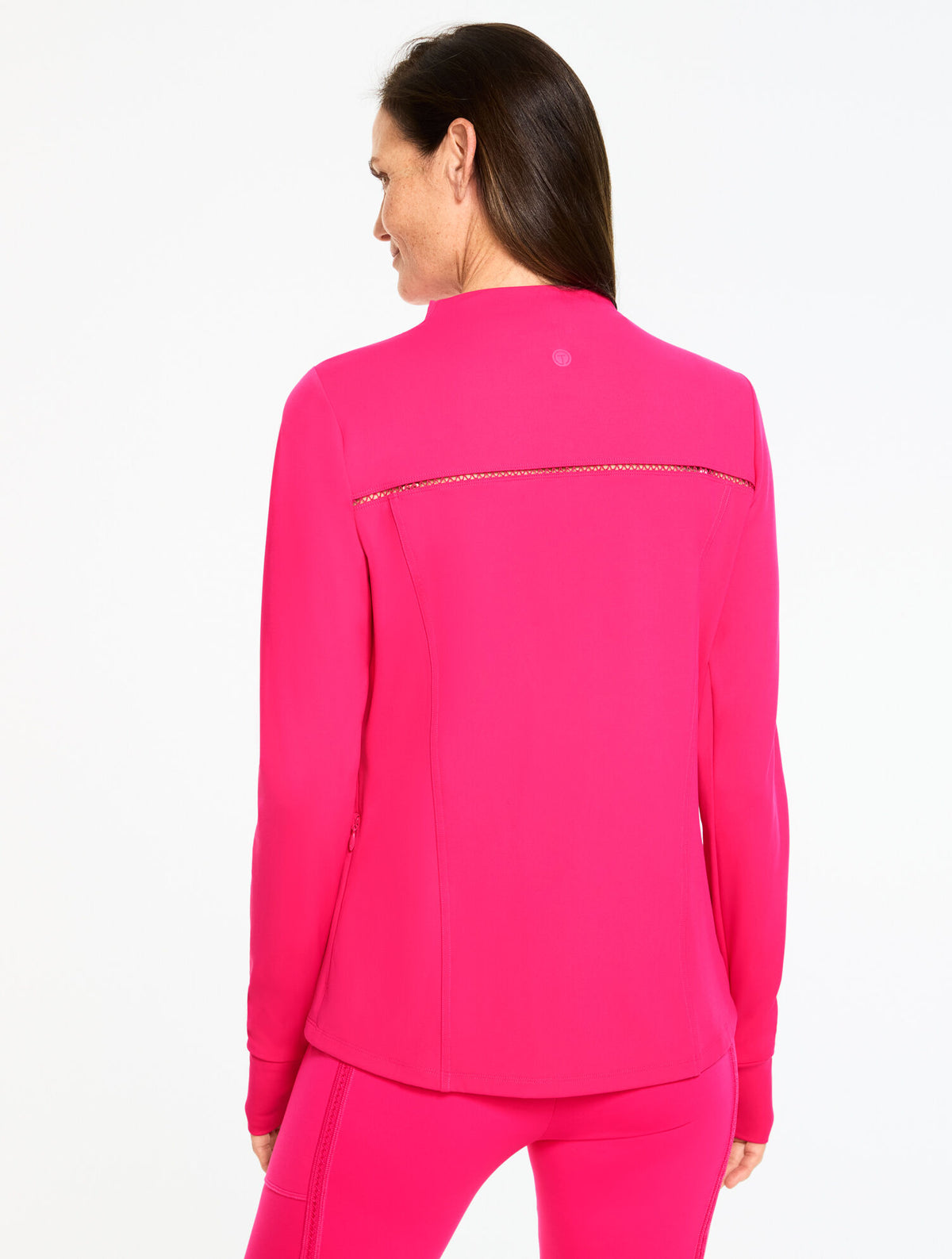 Talbots PERFORMANCE COMPRESSION FULL-ZIP JACKET - PICOT TRIM