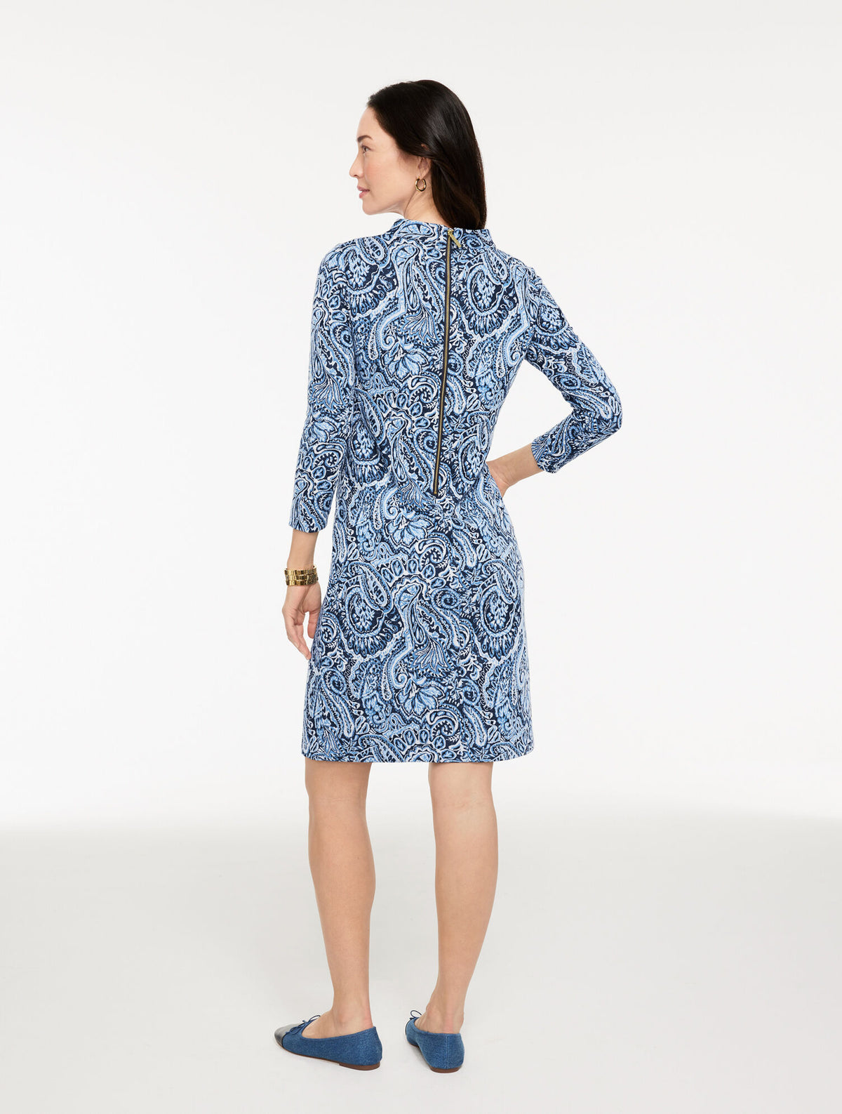 Talbots JACQUARD SHIFT DRESS - PAISLEY