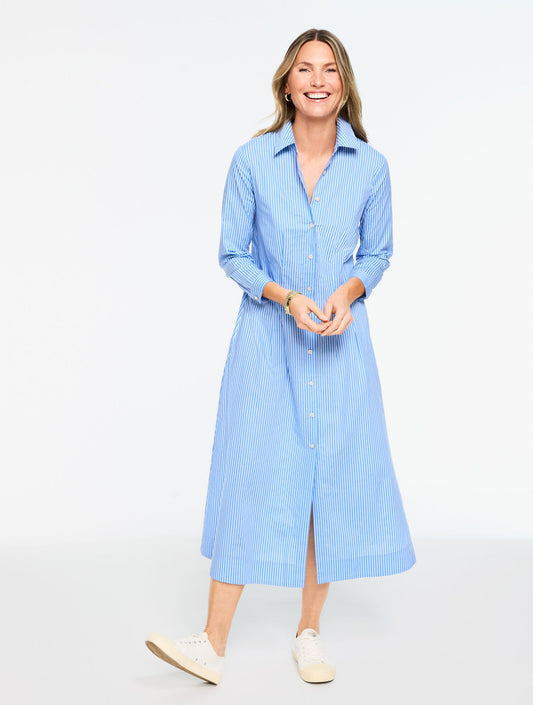 Talbots POPLIN SHIRTDRESS - WILLOW STRIPE