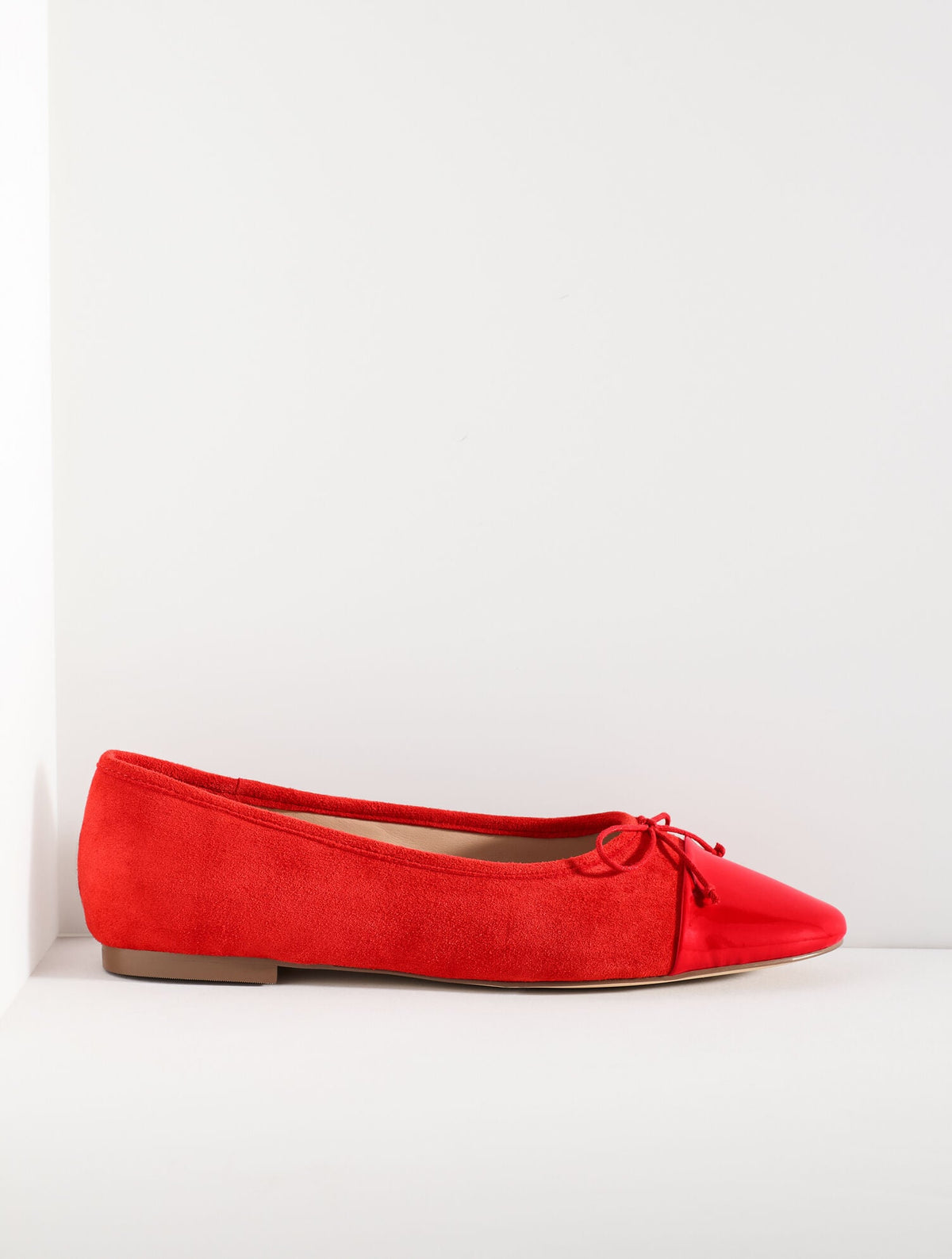 Talbots ANSLY SUEDE PATENT LEATHER BALLET FLATS