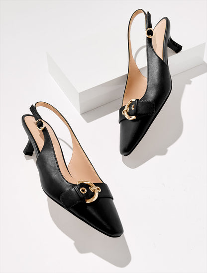 Talbots TABITHA BUCKLE NAPPA SLINGBACK PUMPS