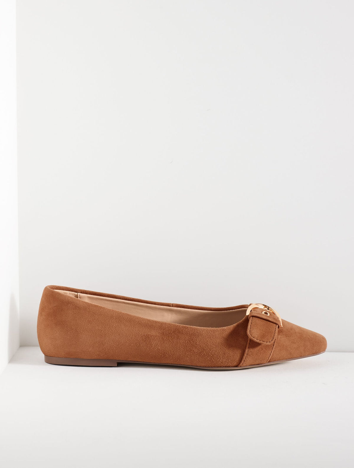 Talbots WHITLEY BUCKLE SUEDE BALLET FLATS