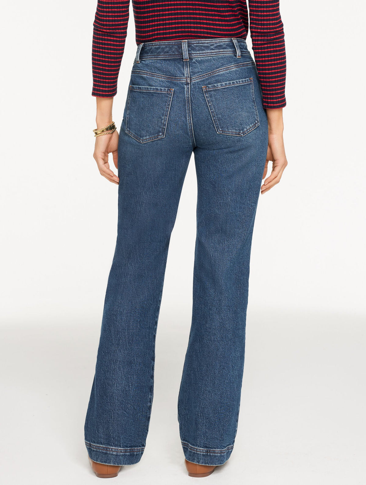 Talbots RELAXED BOOTCUT JEAN - NASH WASH