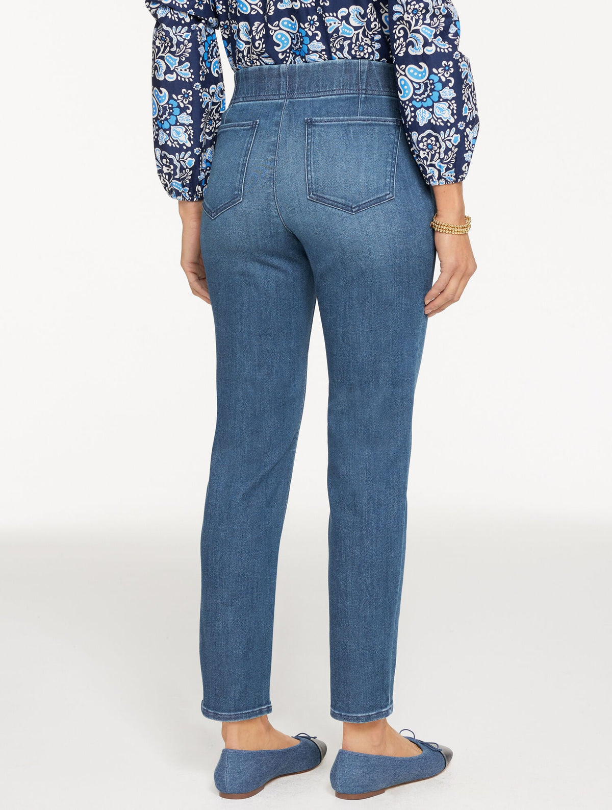 Talbots SLIM ANKLE PULL-ON TRAVEL JEANS - NOHO WASH