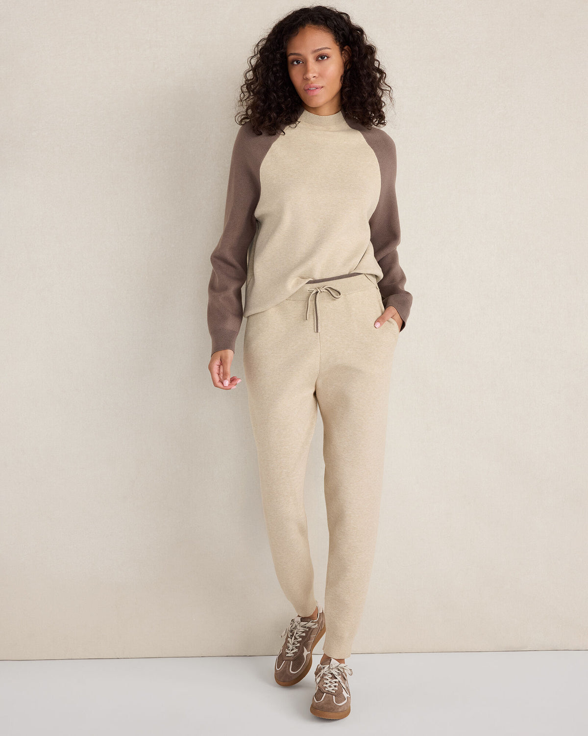 Talbots VISCOSE BLEND COLORBLOCK CREWNECK