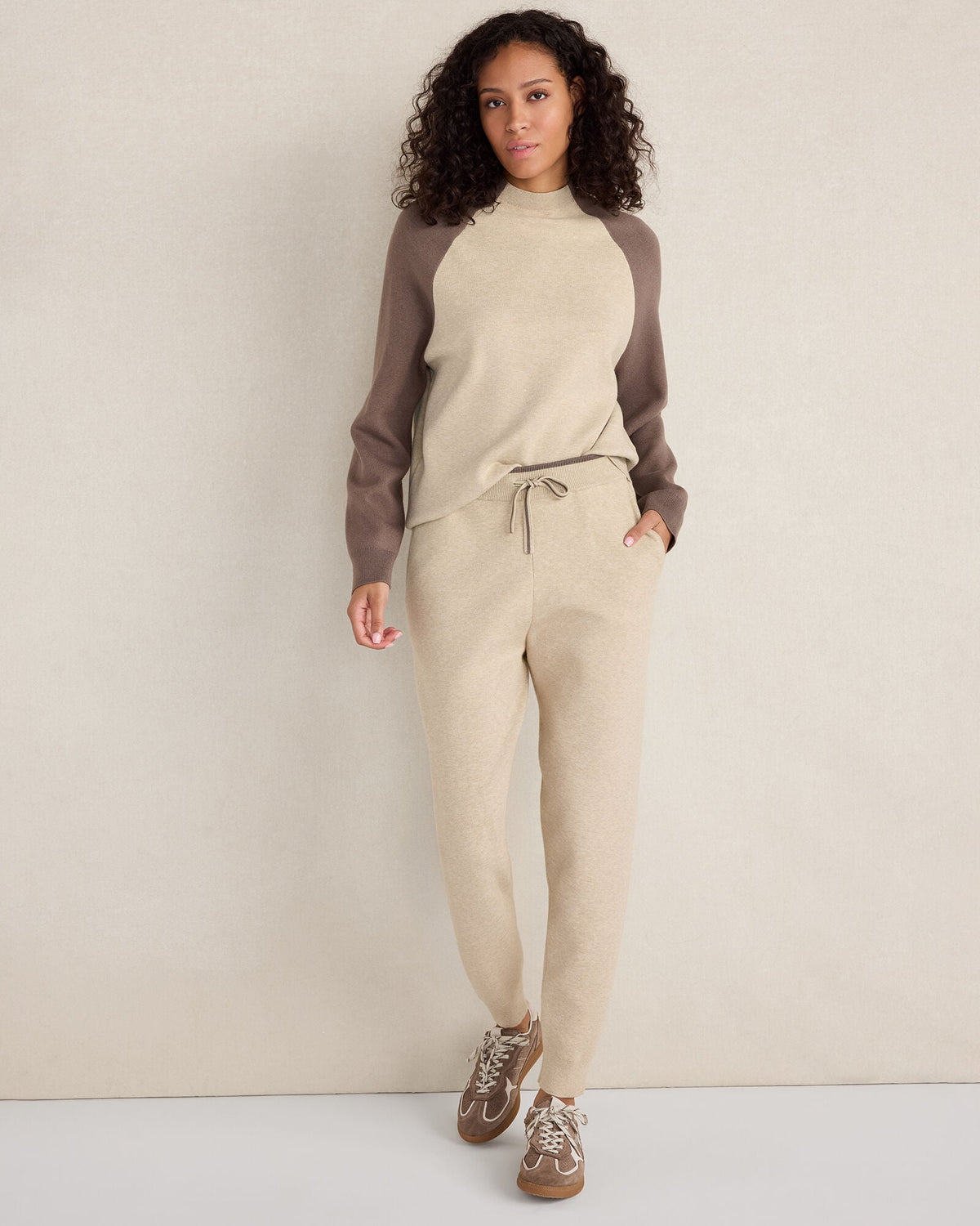 Talbots VISCOSE BLEND COLORBLOCK CREWNECK