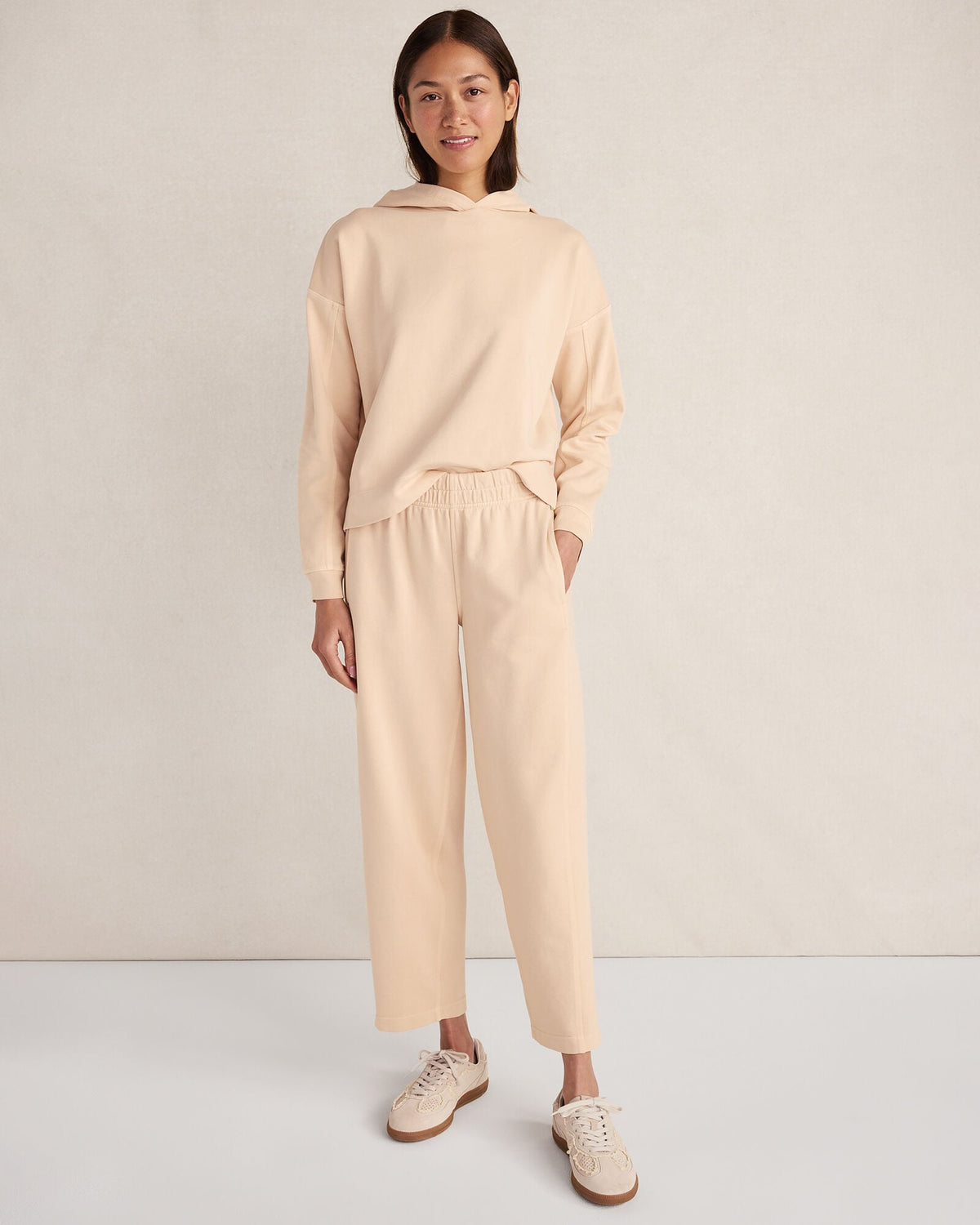 Talbots ORGANIC COTTON TERRY BARREL LEG PANTS