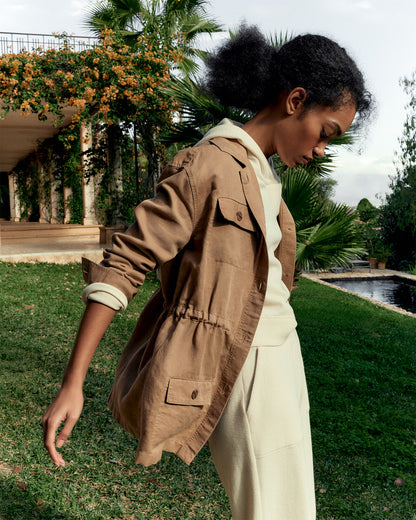 Talbots LINEN BLEND DOBBY JACKET