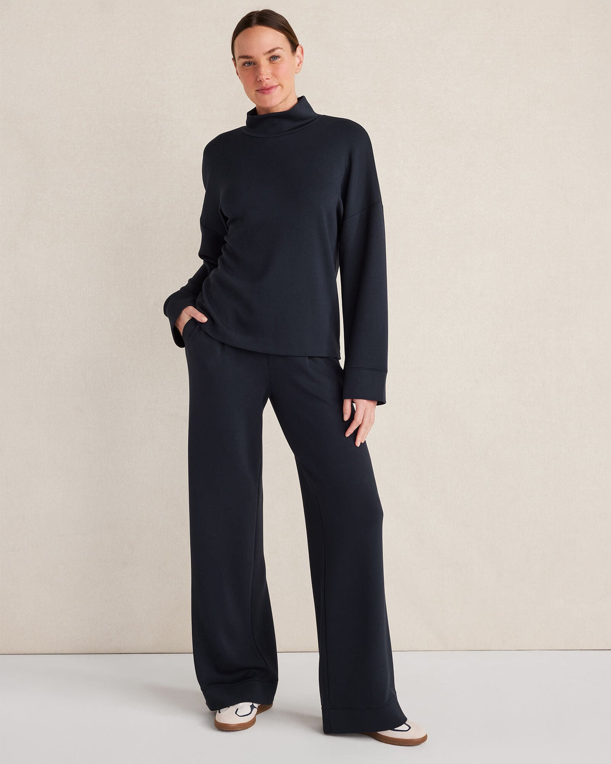 Talbots SOFT KNIT MOCK NECK TOP