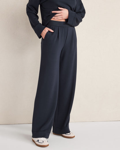 Talbots SOFT KNIT WIDE LEG PLEATED PANTS