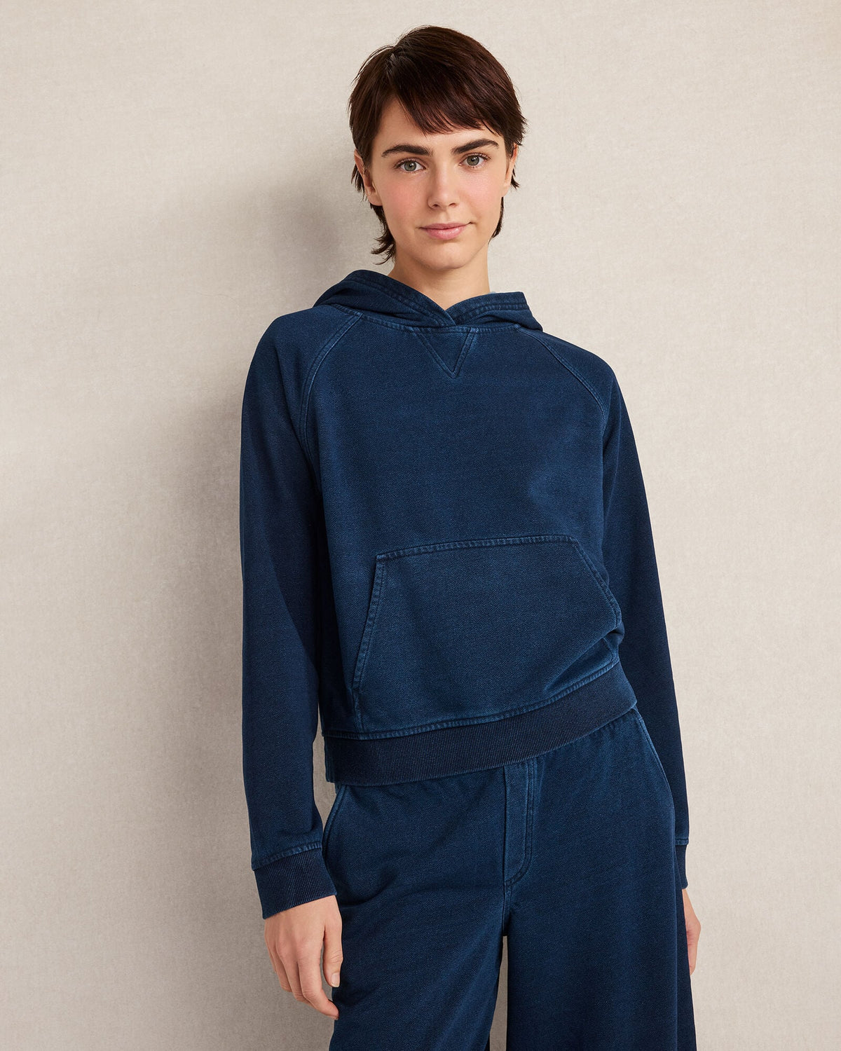 Talbots INDIGO COTTON TERRY HOODIE