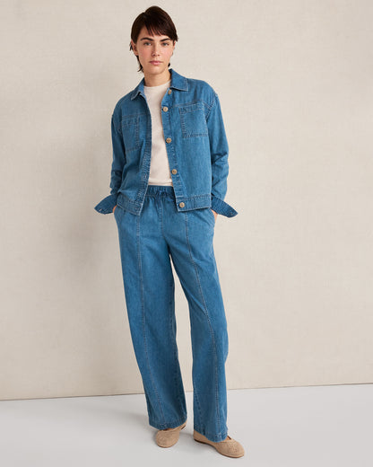 Talbots ORGANIC COTTON DENIM BOXY JACKET