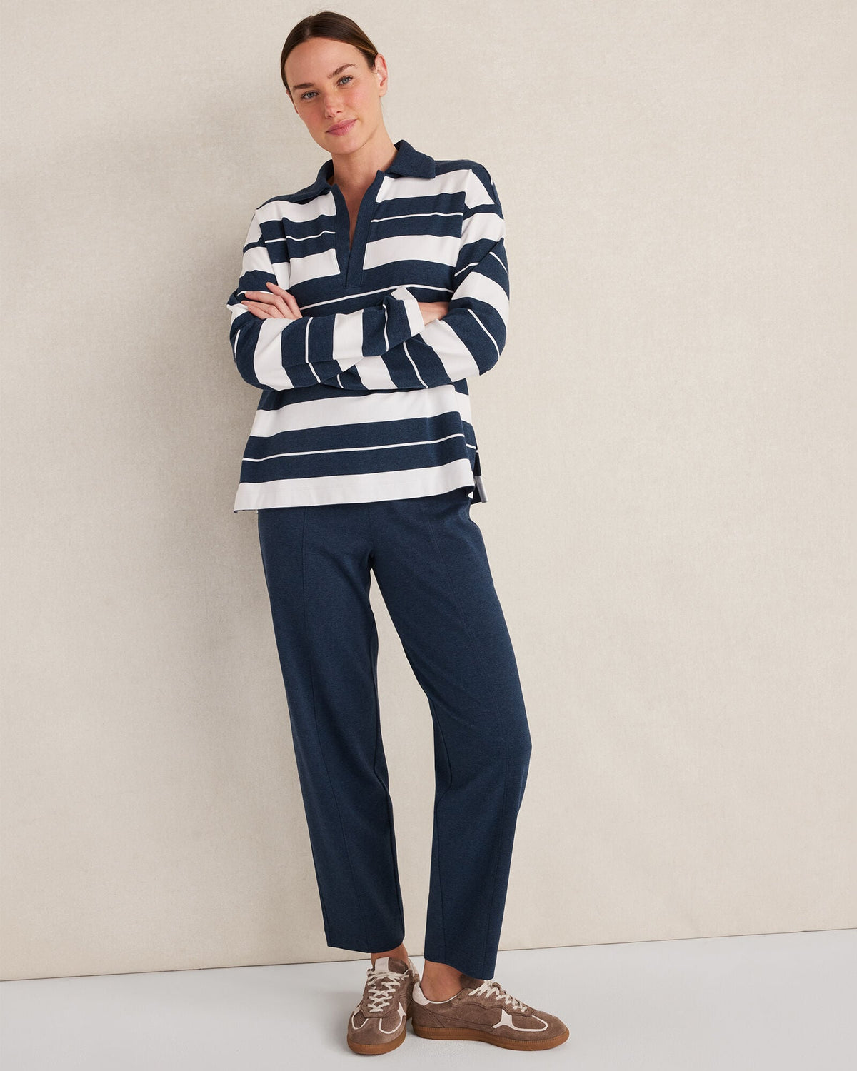 Talbots ORGANIC COTTON INTERLOCK BARREL LEG PANTS